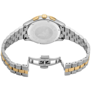 Back view photo of Emporio Armani Dario AR11692 showing the stainless steel caseback info