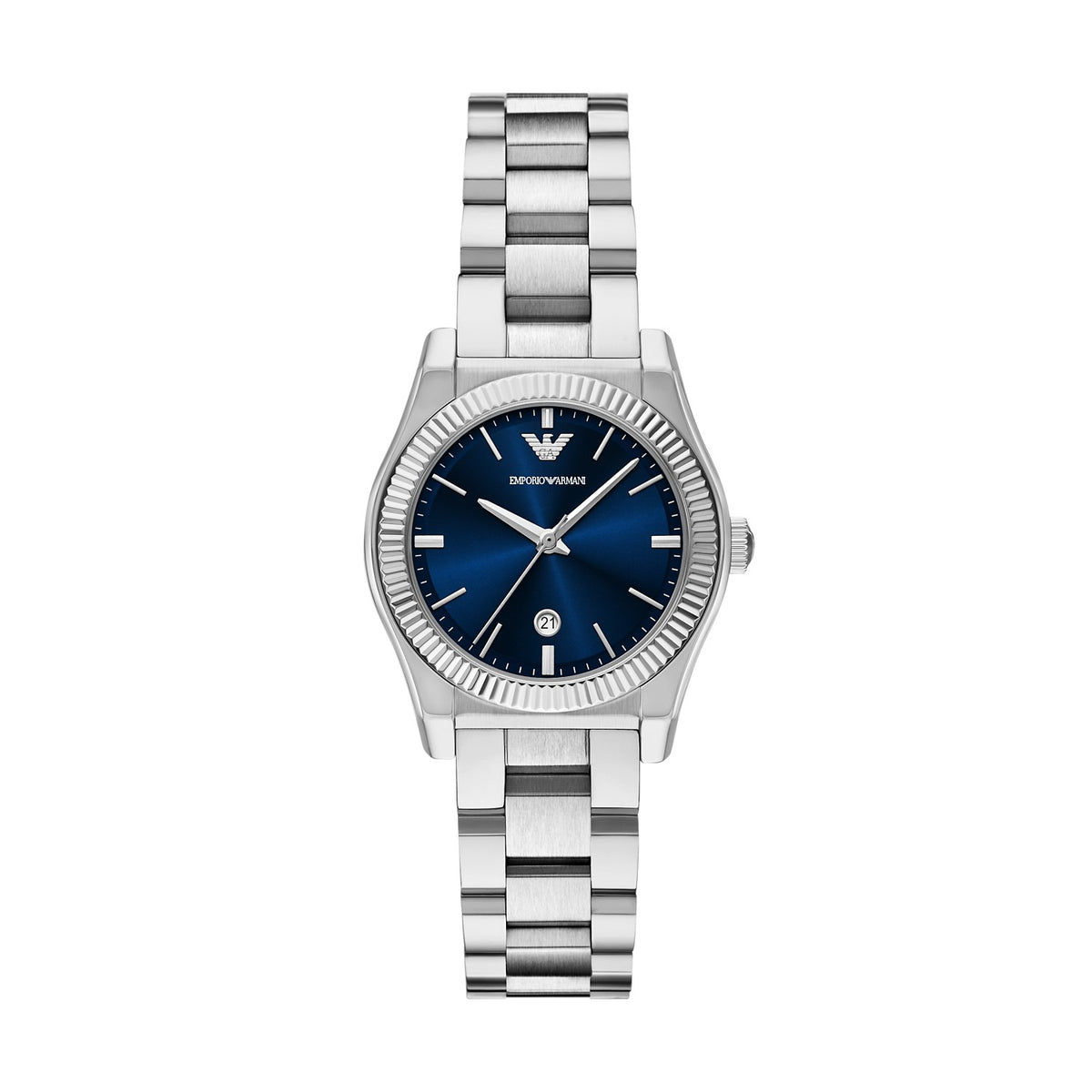 Emporio Armani Federica AR11717 Women's Watch – Blue Dial & Silver Stainless Steel Strap