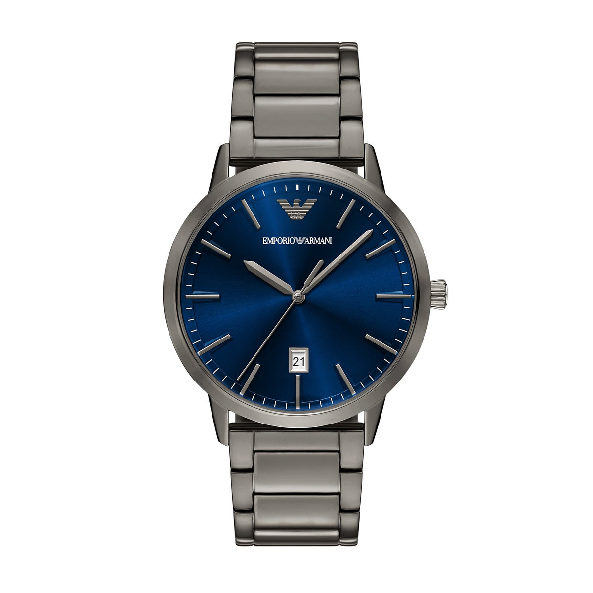 Emporio Armani Ruggero AR11731 Men's Watch – Blue Dial & Grey Stainless Steel Strap