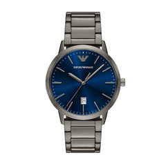 Emporio Armani Ruggero AR11731 Men's Watch – Blue Dial & Grey Stainless Steel Strap