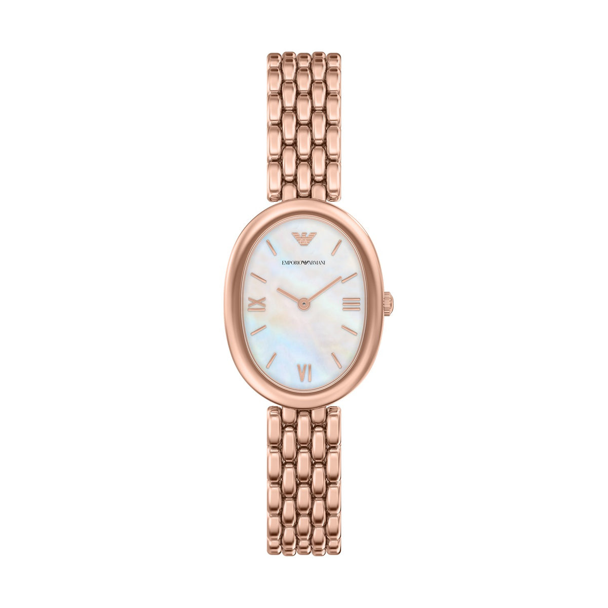 Emporio Armani Sinfonia AR11775 Women's Watch – White Mother of Pearl Dial & Rose Gold Stainless Steel Strap