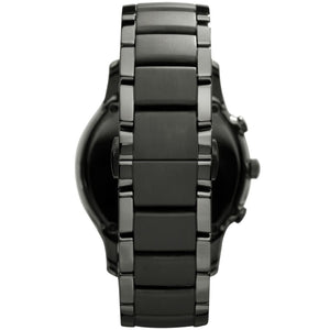 Emporio Armani AR1452 Men’s Black Dial Black Ceramic Ceramica Chronograph Watch - Luxury Hub Store