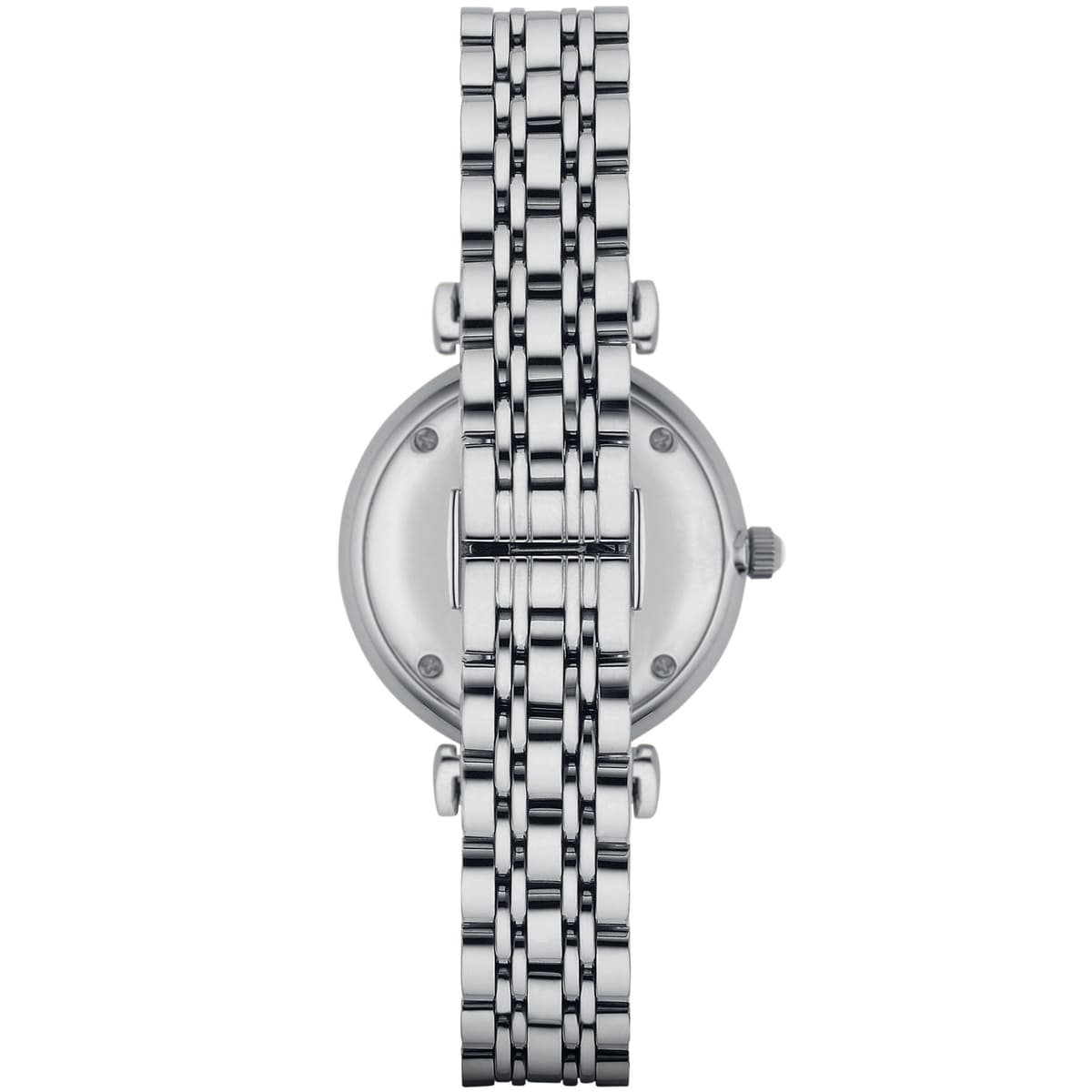 Emporio Armani AR1908 Women’s White Dial Silver Stainless Steel Gianni T-Bar Watch - Luxury Hub Store