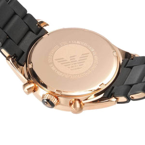 Back case of Emporio Armani AR5905 with engraved eagle logo and serial number