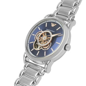 Emporio Armani Luigi AR60036 men's automatic watch - blue dial detail