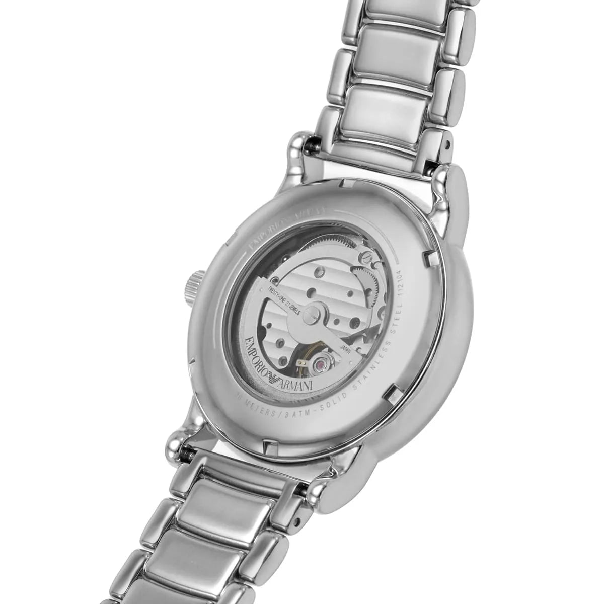 Emporio Armani Luigi AR60036 men's automatic watch - steel strap detail