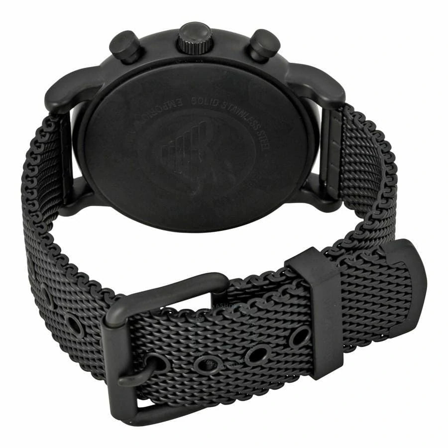 Black sliding clasp with Emporio Armani logo for AR1968 Mesh watch