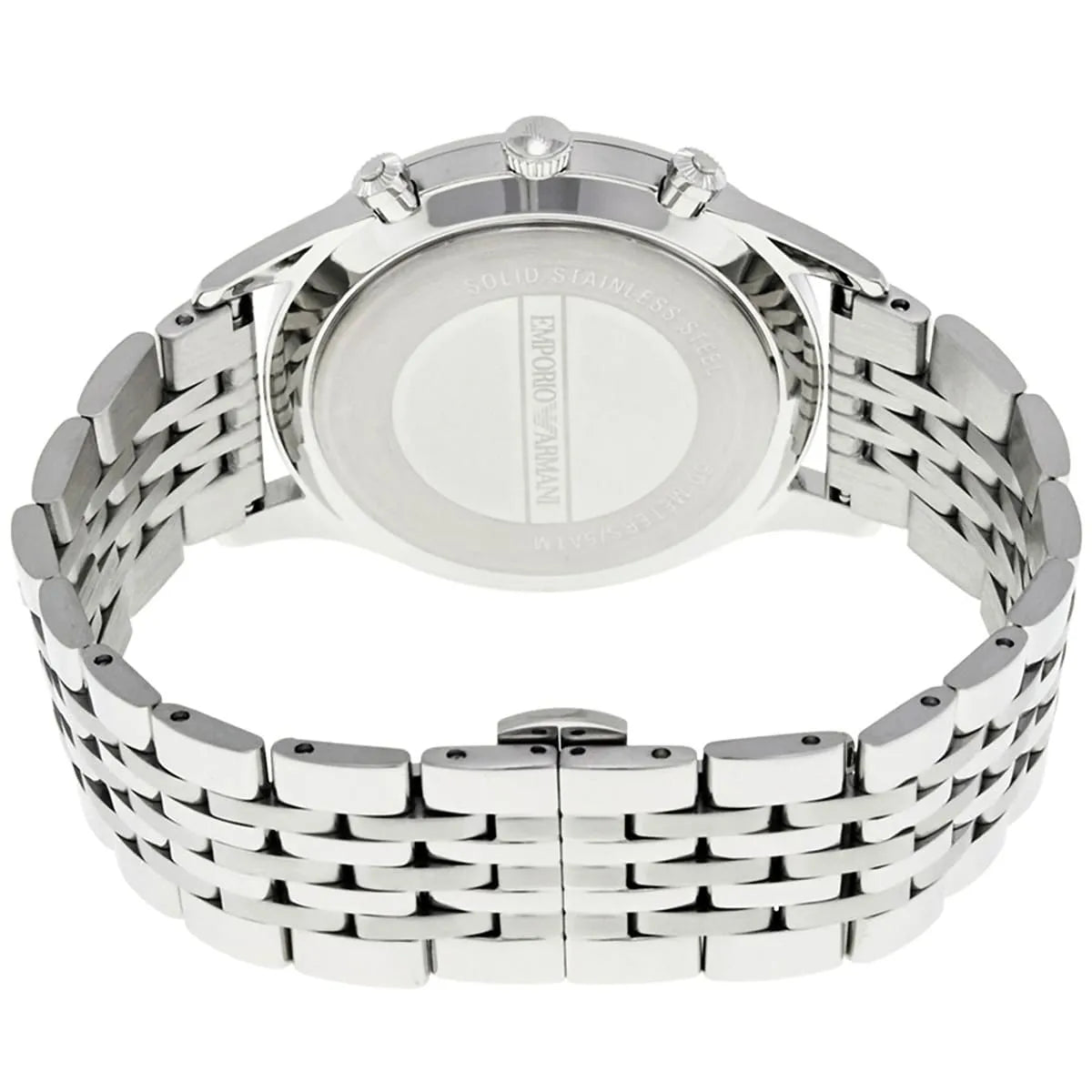 Silver butterfly clasp with Emporio Armani logo for AR1863 Beta watch