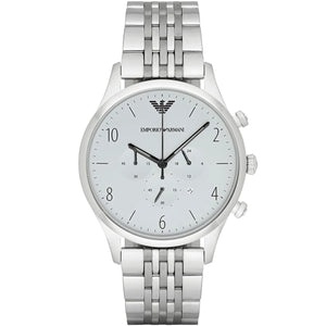 Emporio Armani AR1879 Beta Men's Watch White Dial Silver Seven-Link Bracelet