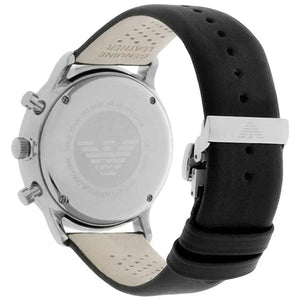 Stainless steel case back of Emporio Armani AR0385 with engraved logo
