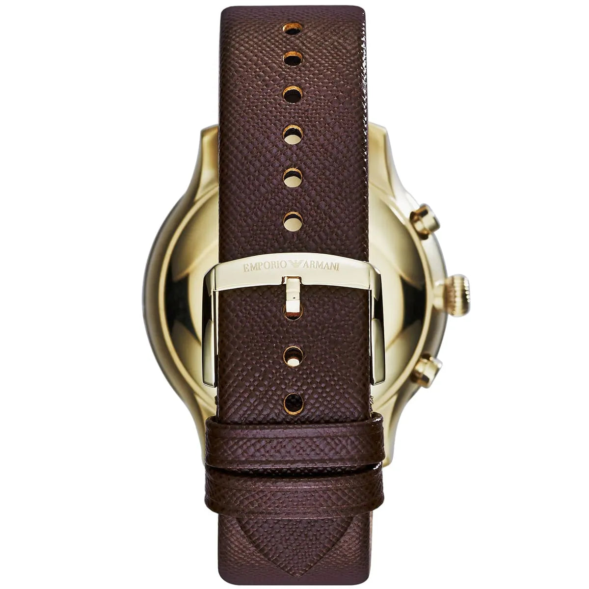 Rose gold pin buckle with Armani logo for AR1793 leather watch