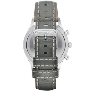 Back case of Emporio Armani AR1861 with engraved eagle logo and serial number
