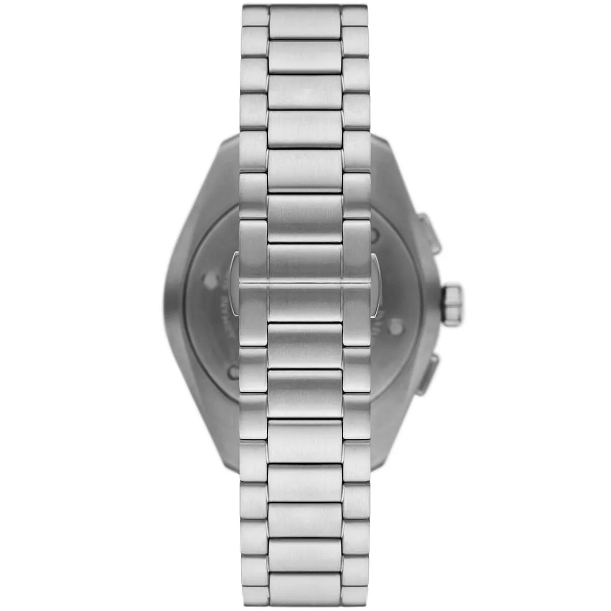 Back case of Emporio Armani AR11480 with engraved eagle logo and serial number
