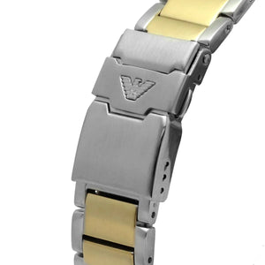 Folding clasp with safety and Emporio Armani logo for AR11362 two-tone watch