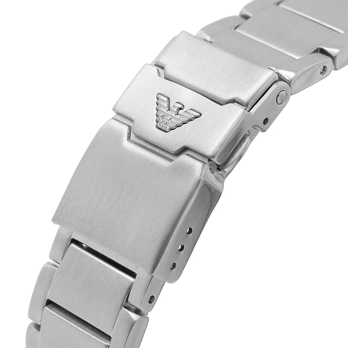Folding deployment clasp with safety and Emporio Armani logo for AR11500