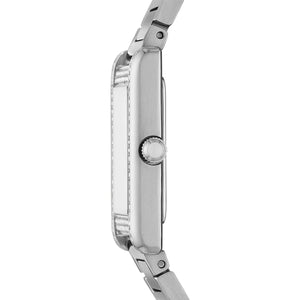 Side view of Emporio Armani AR11625 showing slim rectangular case and crown