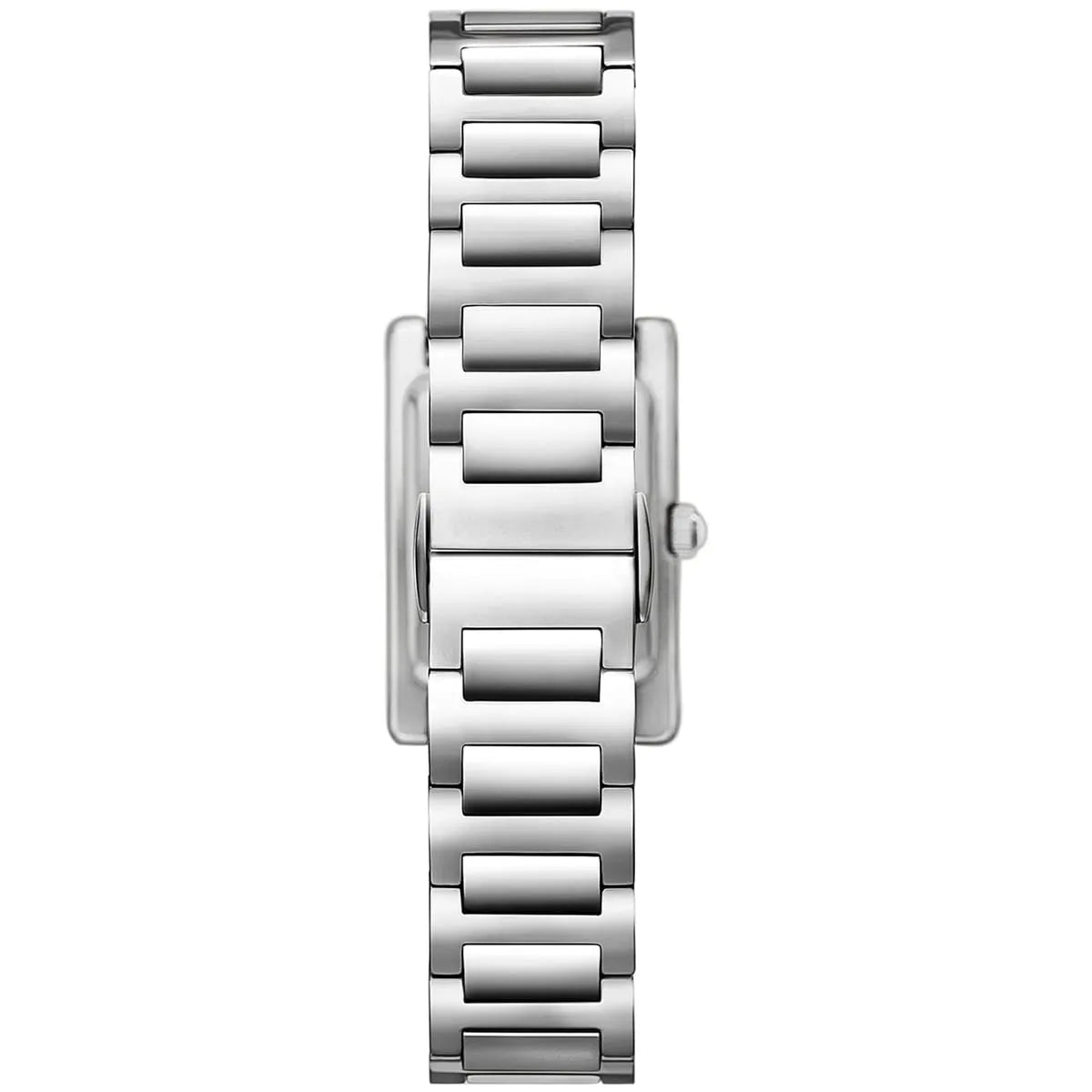 Detailed view of polished silver stainless steel link bracelet for AR11625