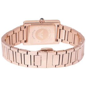 Detailed view of polished rose gold stainless steel link bracelet for AR11641