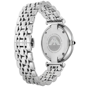 Stainless steel case back of Emporio Armani AR1676 with engraved logo
