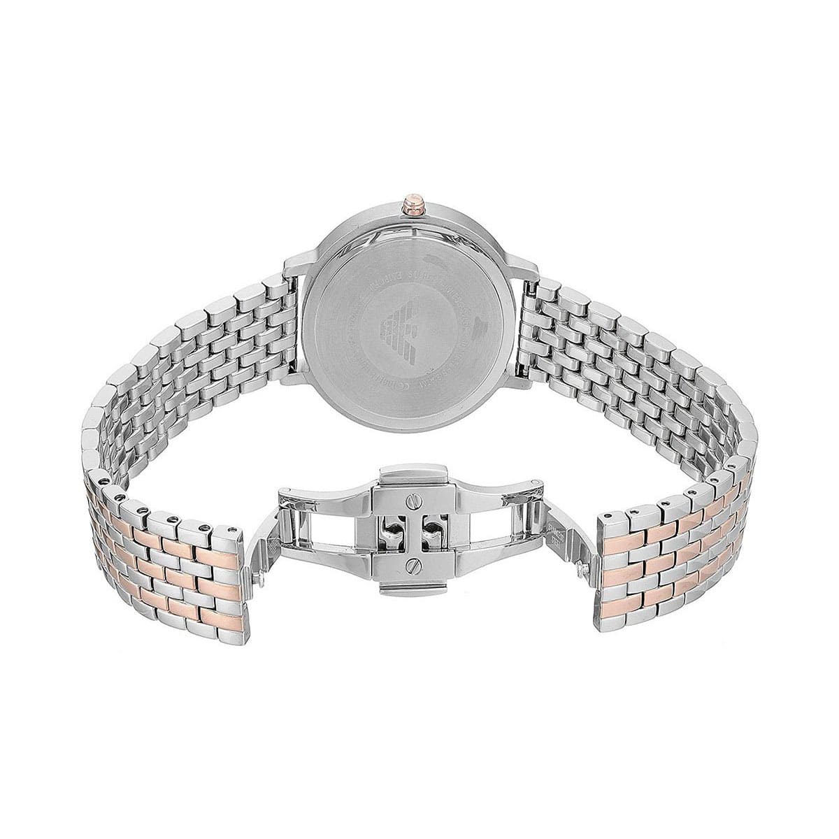 Silver deployment clasp with Emporio Armani logo for AR11113 Kappa watch