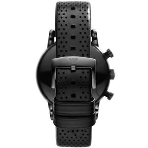 Black stainless steel buckle clasp with Emporio Armani logo for AR1737 watch