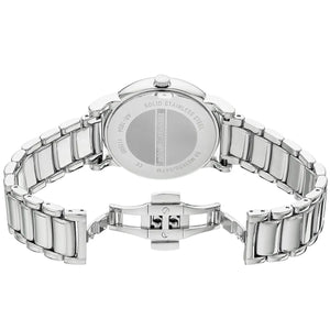 Hidden deployment clasp with Armani logo for AR1854 silver steel watch