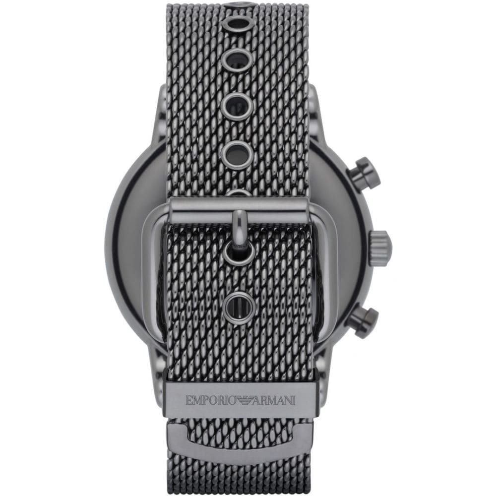 Gunmetal sliding clasp with Emporio Armani logo for AR1979 Mesh watch