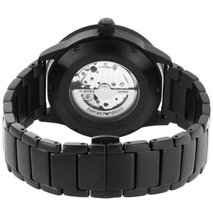 Black stainless steel deployment clasp with Armani eagle logo for the AR60054 watchh