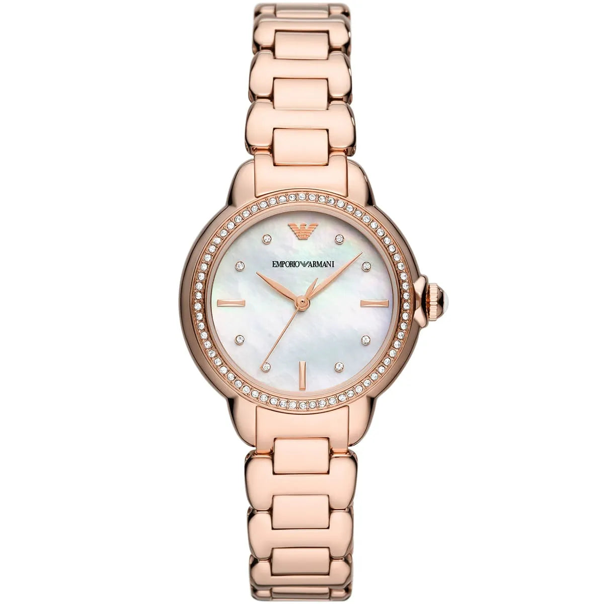Emporio Armani AR11523 Mia Women's Watch White Mother of Pearl Dial Rose Gold