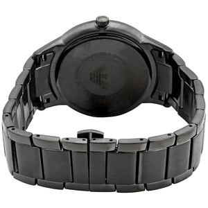 Hidden deployment clasp with Armani logo for AR11183 gunmetal watch