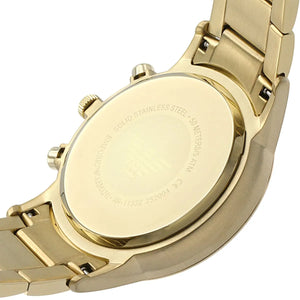 Stainless steel case back of Emporio Armani AR11332 with engraved eagle logo