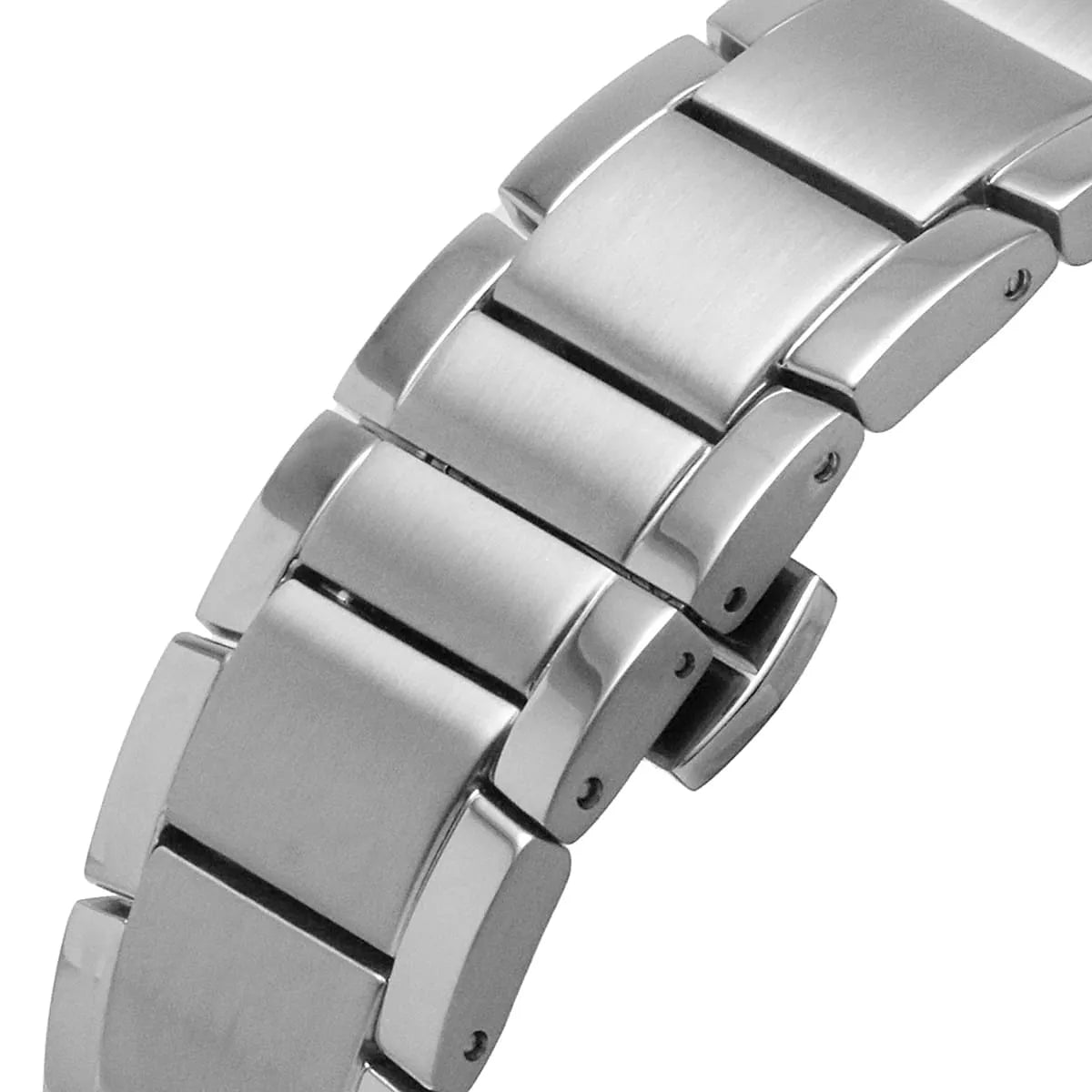 Hidden deployment clasp with Armani logo for AR11458 silver watch