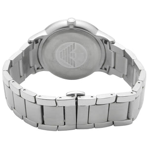 Stainless steel case back of Emporio Armani AR2431 with eagle logo engraving