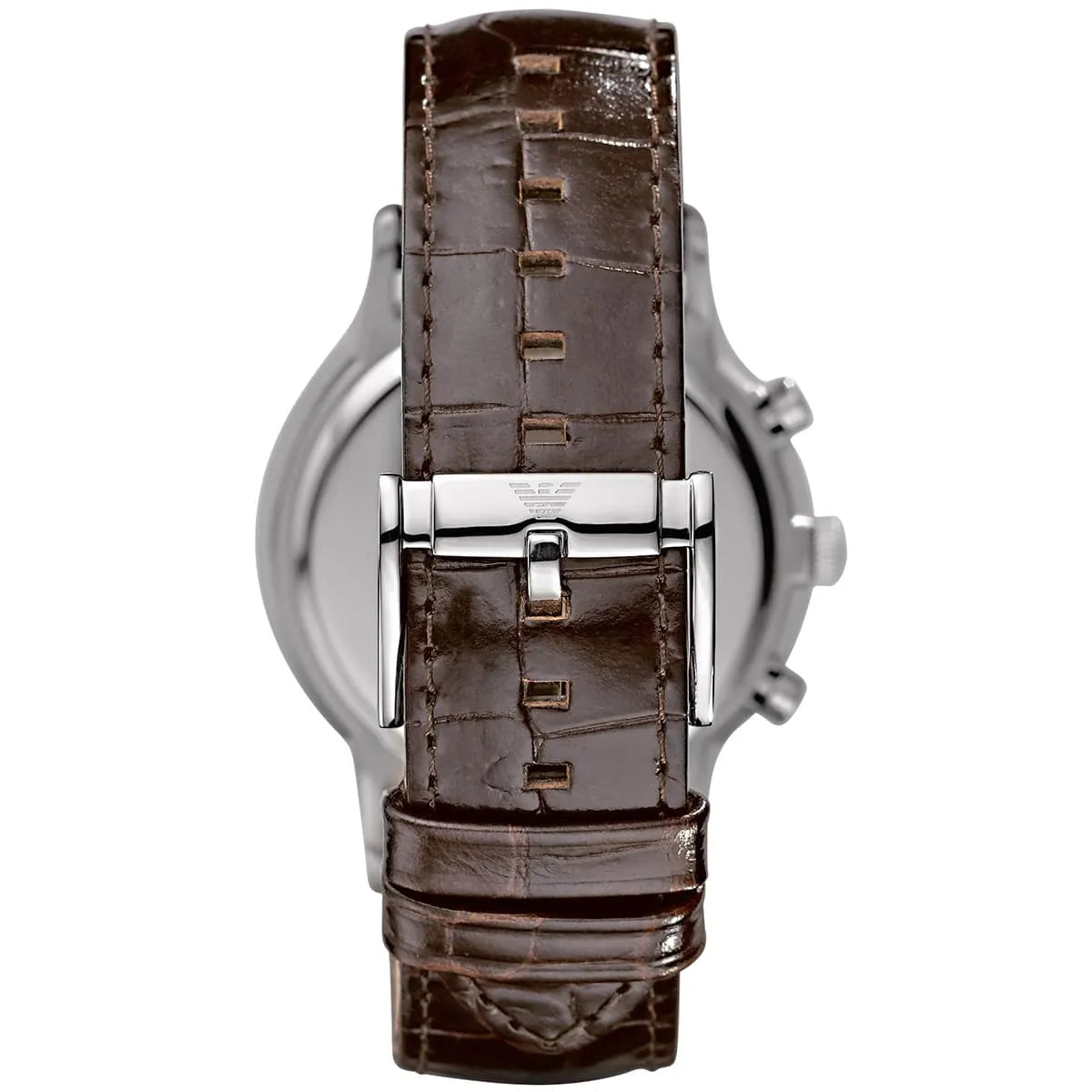 Back case of Emporio Armani AR2433 with engraved eagle logo and serial number