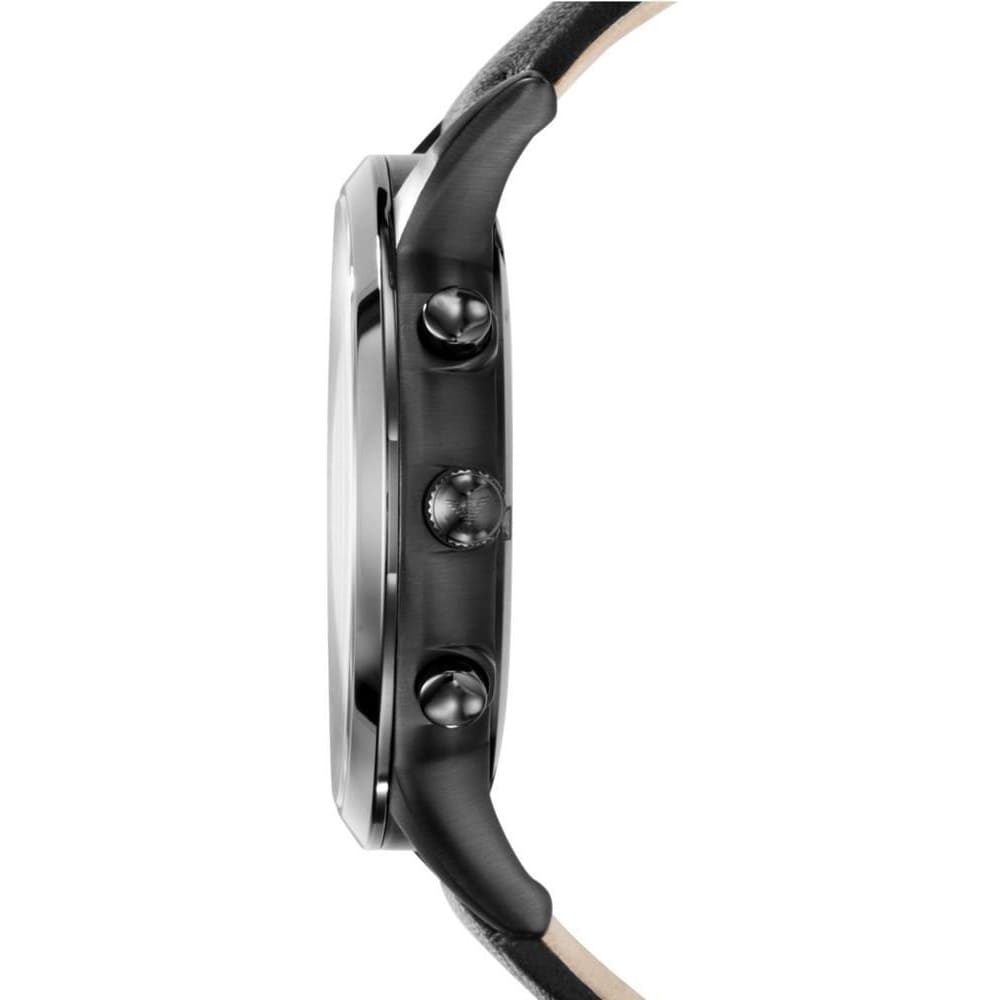 Side view of Emporio Armani AR2461 showing black case buttons and crown