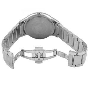 Hidden deployment clasp with Armani logo for AR2477 silver steel watch