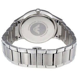 Back case of Emporio Armani AR2514 with engraved eagle logo and serial number