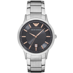 Emporio Armani AR2514 Renato Men's Watch Dark Grey Dial Rose Gold Indices