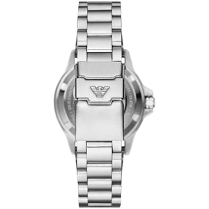 Stainless steel folding safety clasp with Armani logo for AR60079 diver watch