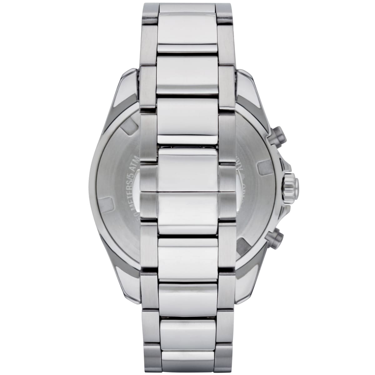 Stainless steel case back of Emporio Armani AR6098 with model details