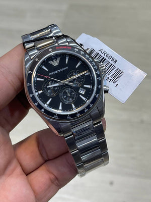 Emporio Armani Sigma AR6098 on wrist showing large sporty dial