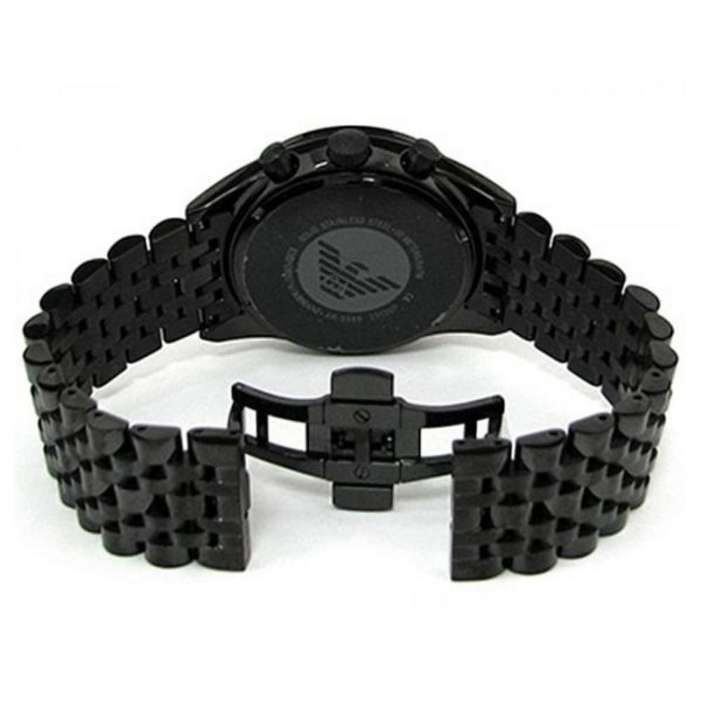 Back case of Emporio Armani AR5989 with engraved eagle logo and serial number