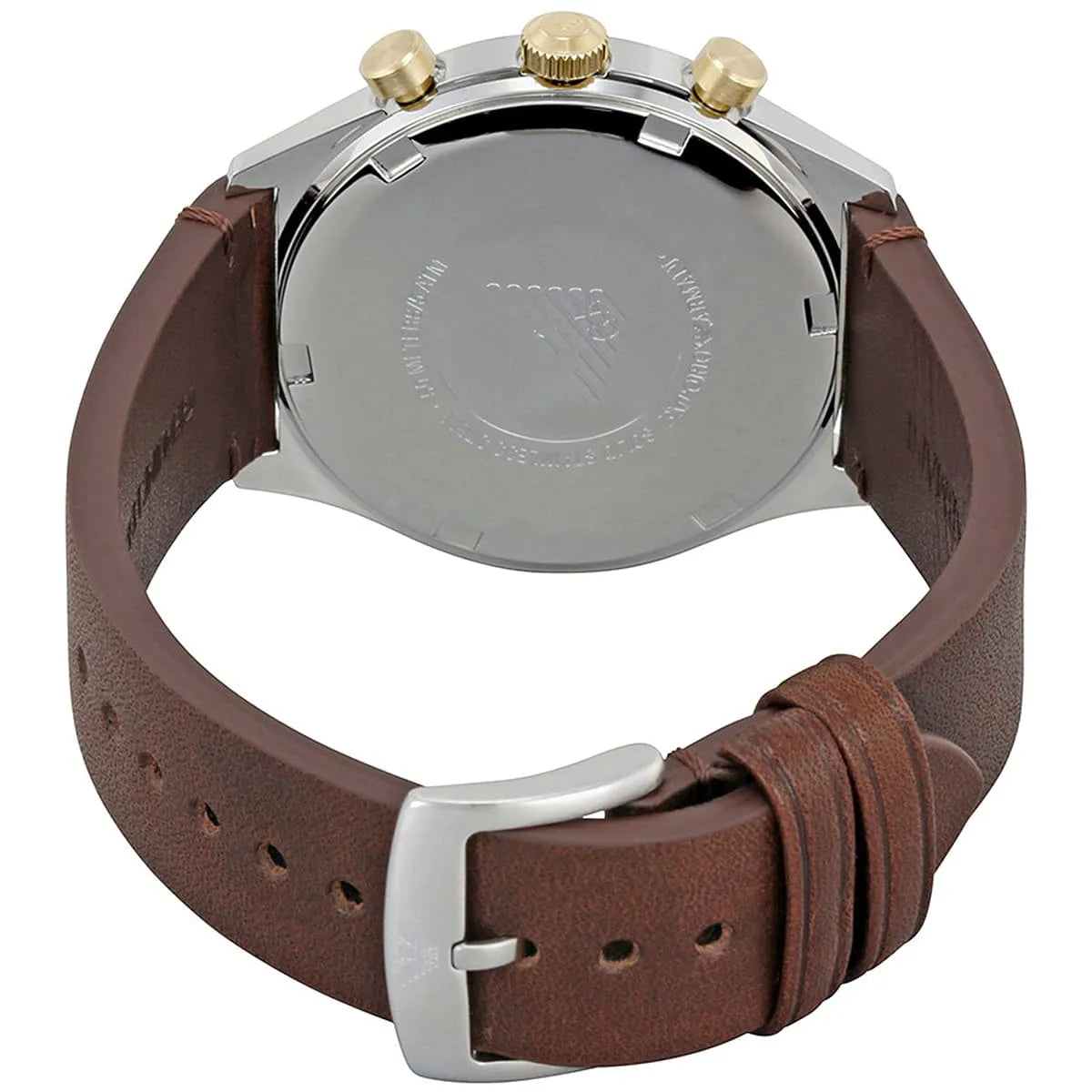 Silver buckle clasp with Emporio Armani logo for AR11033 leather watch
