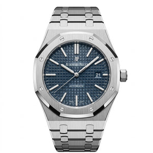 Audemars Piguet Royal Oak Men's Automatic Watch – Blue Dial & Silver Stainless Steel Strap