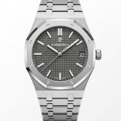 Audemars Piguet Royal Oak Men's Automatic Watch – Grey Dial & Silver Stainless Steel Strap
