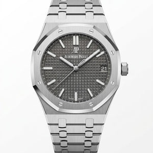 Audemars Piguet Royal Oak Men's Automatic Watch – Grey Dial & Silver Stainless Steel Strap