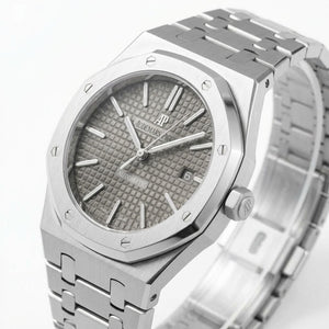 Audemars Piguet Royal Oak men's automatic watch, 41mm case, grey dial, silver stainless steel strap – view 5