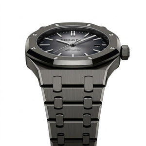 Audemars Piguet Royal Oak men's automatic watch, 44mm case, grey dial, black strap – view 4