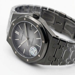 Audemars Piguet Royal Oak men's automatic watch, 44mm case, grey dial, black strap – view 5