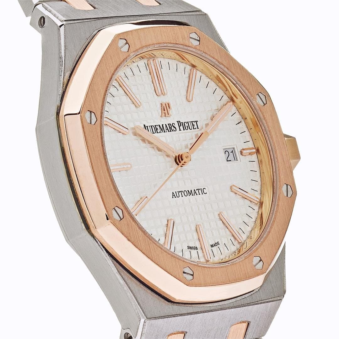 Audemars Piguet Royal Oak Men's Automatic Watch – Silver Dial & Two-Tone Stainless Steel Strap – view 11